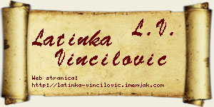 Latinka Vinčilović vizit kartica